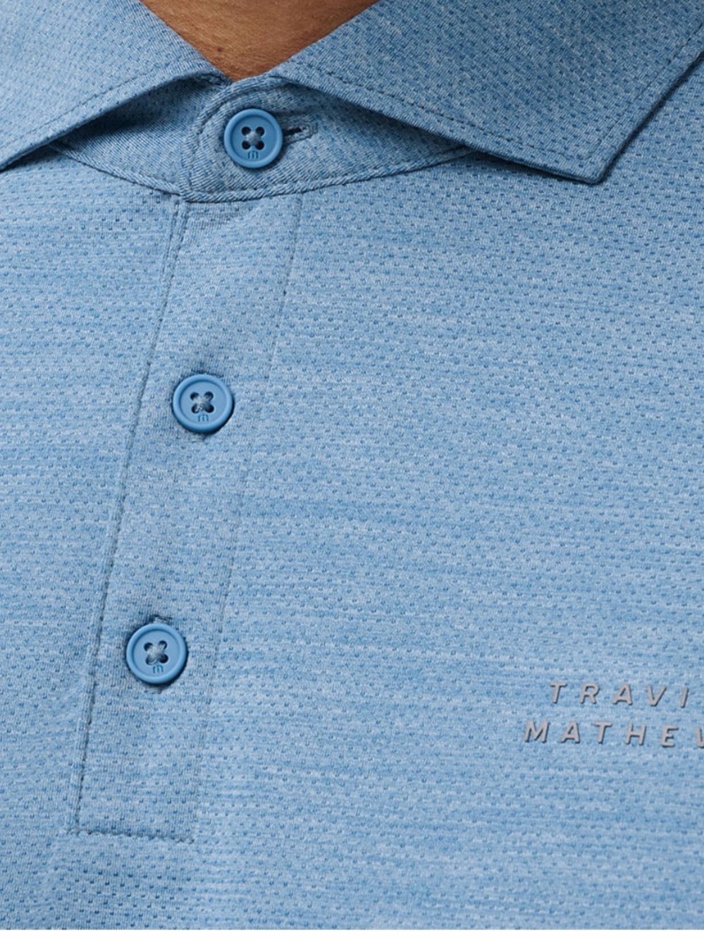 Travis Mathew Slate Blue Heather Polo- Size: Large - Picture 2 of 4